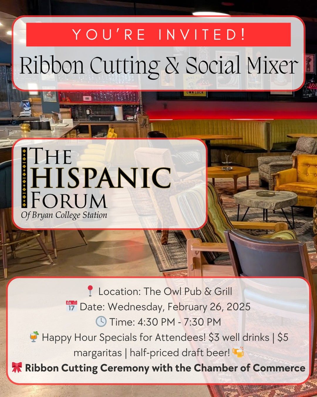 2025 Hispanic Forum Ribbon Cutting & Social Mixer