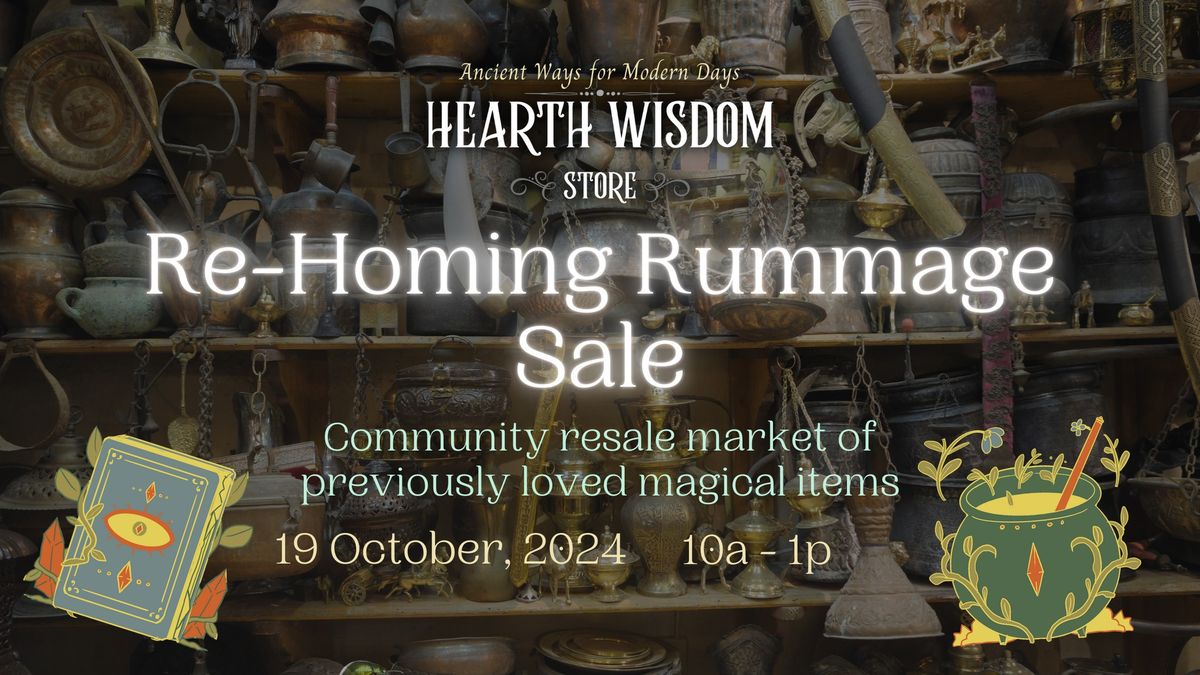 Re-Homing Rummage Sale