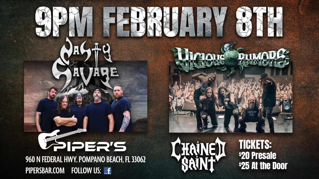 Nasty Savage & Vicious Rumors with Chained Saint at Piper's