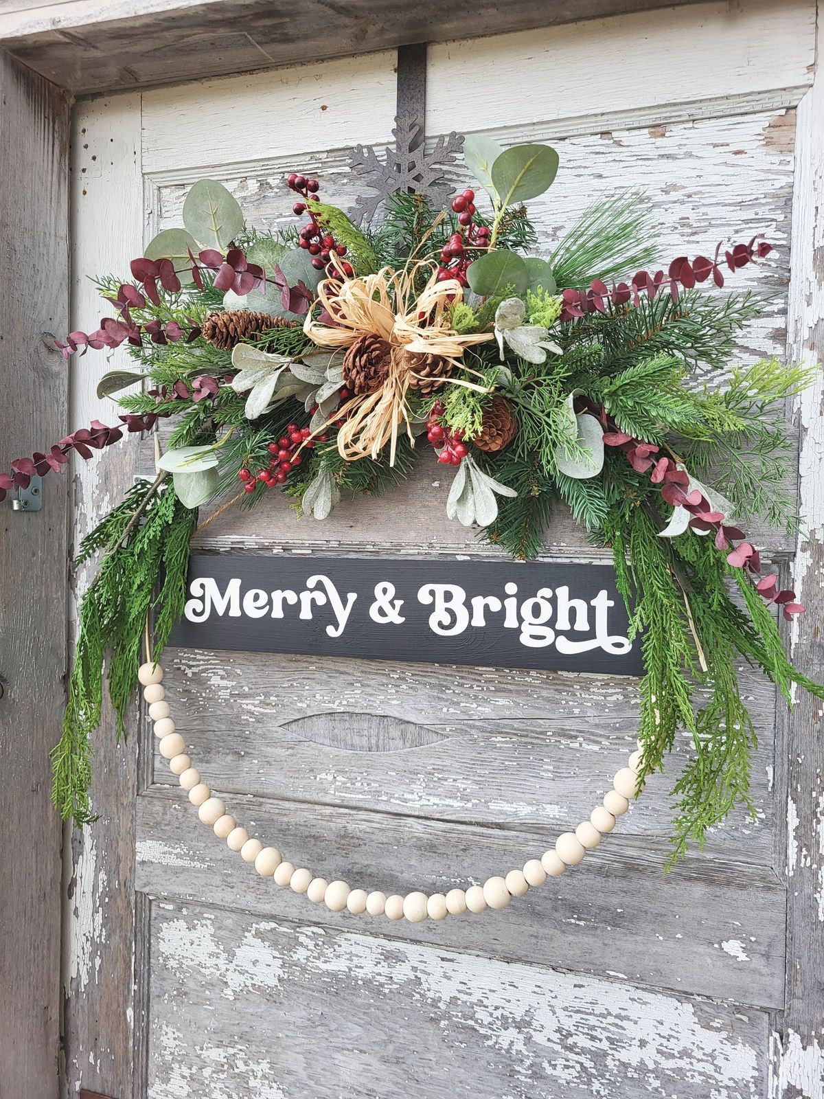 Merry and Bright Beaded Wreath