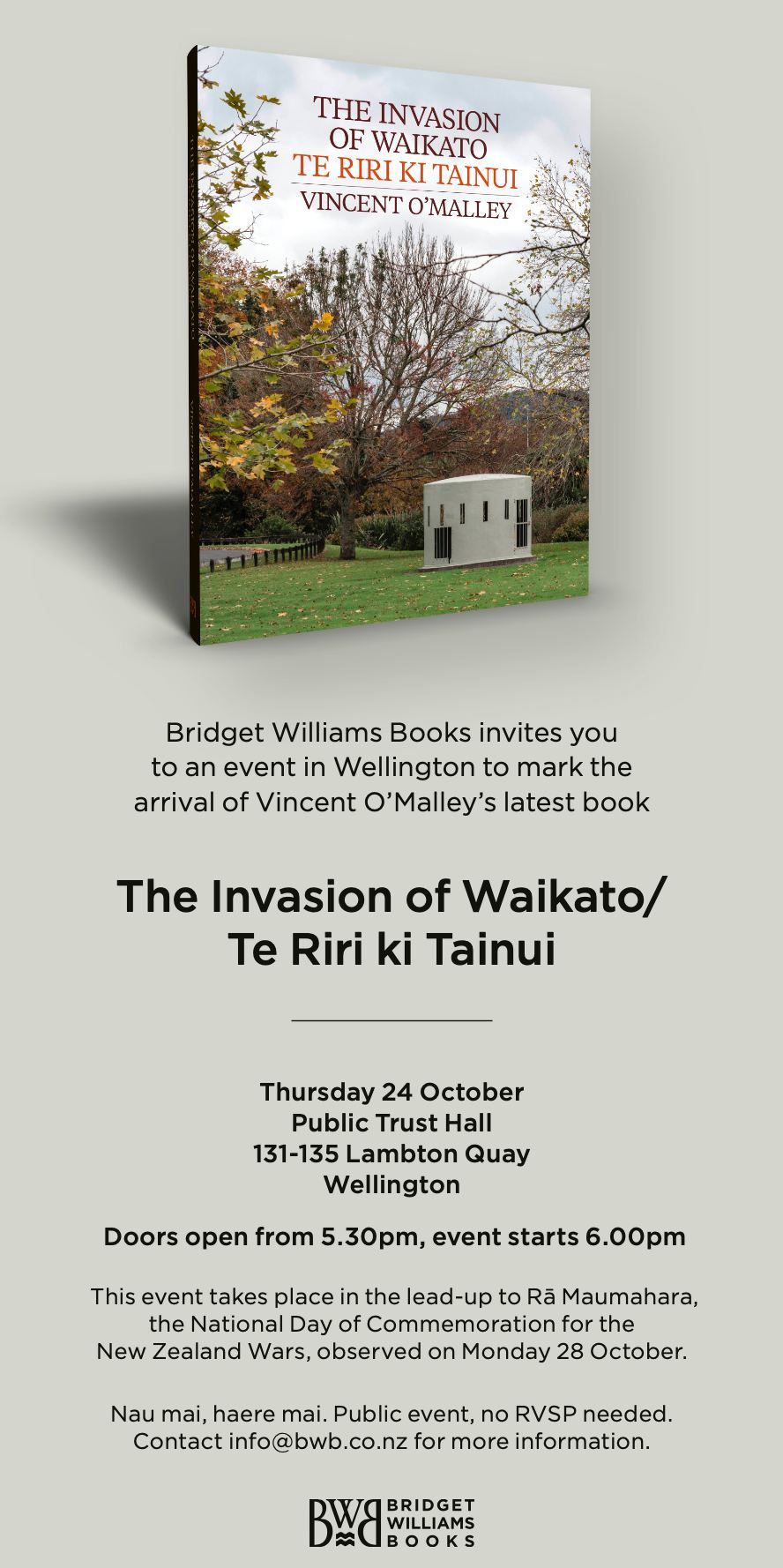 Wellington Event: The Invasion of Waikato\/Te Riri ki Tainui