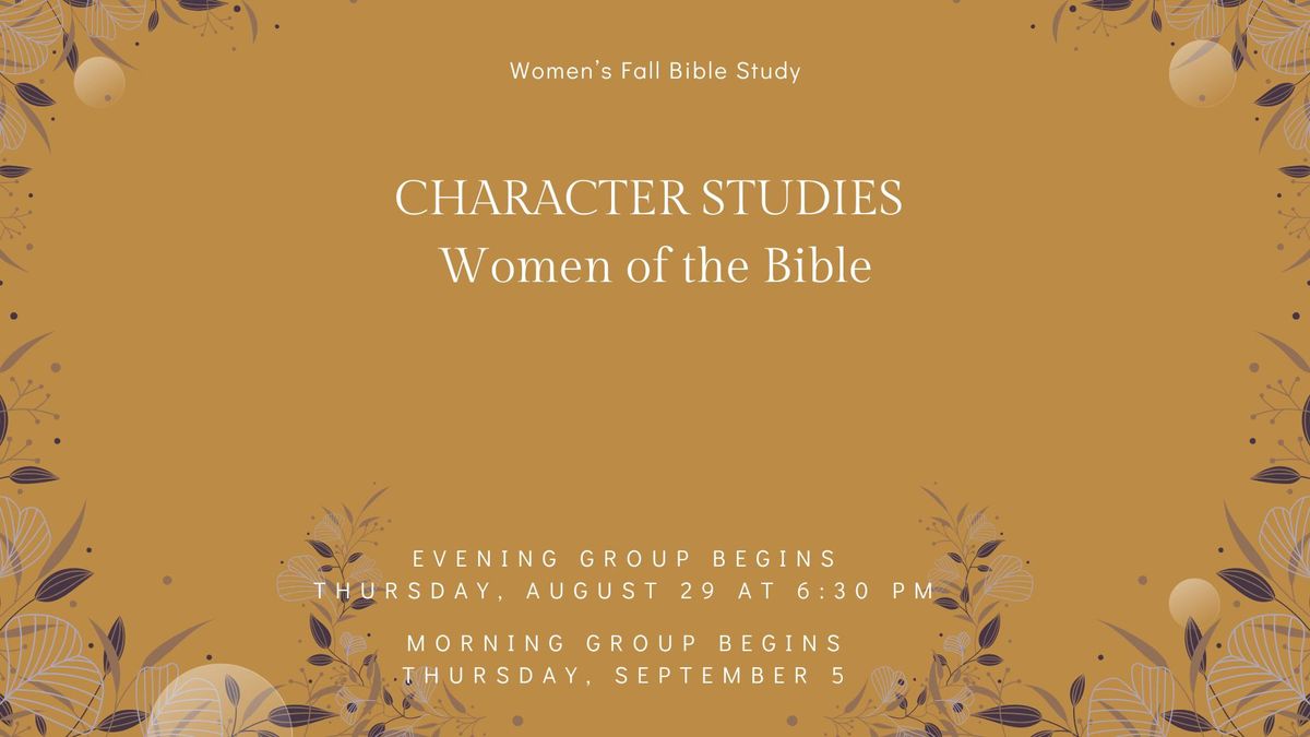 Women\u2019s Fall Morning Bible Study