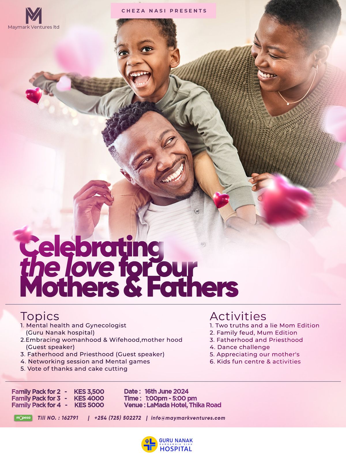 Celebrating the love for our Mothers & Fathers event 2024