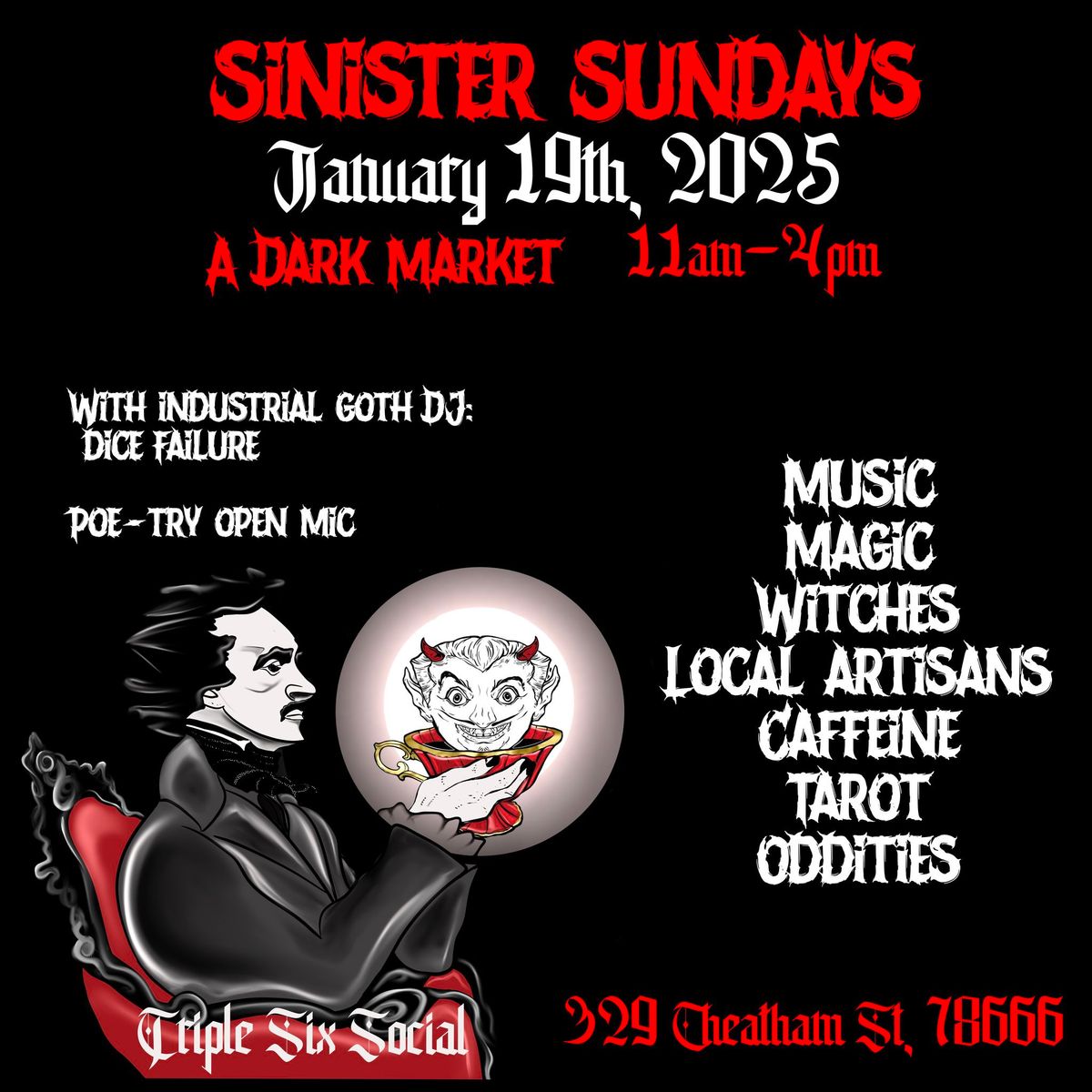 Sinister Sunday - A Dark Market - Jan 19 2025 - Edgar Allen Poe 