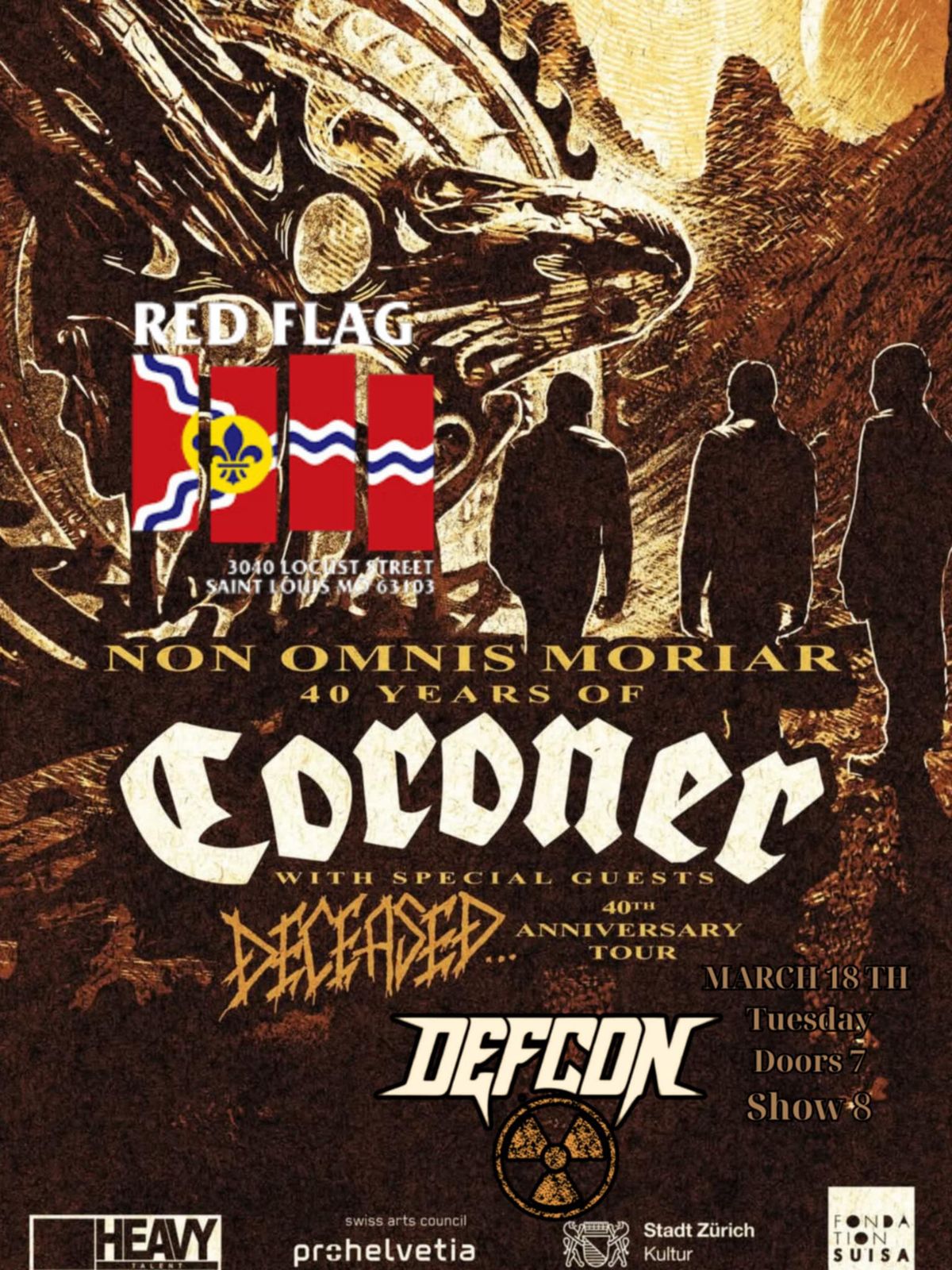 Coroner - Celebrating 40 Years- at Red Flag