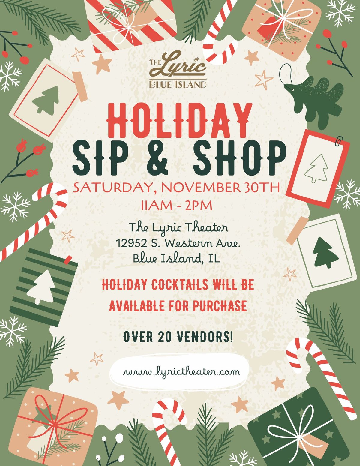 Holiday Sip & Shop for Small Business Saturday - Sat. 11\/30 - Doors open at 11am