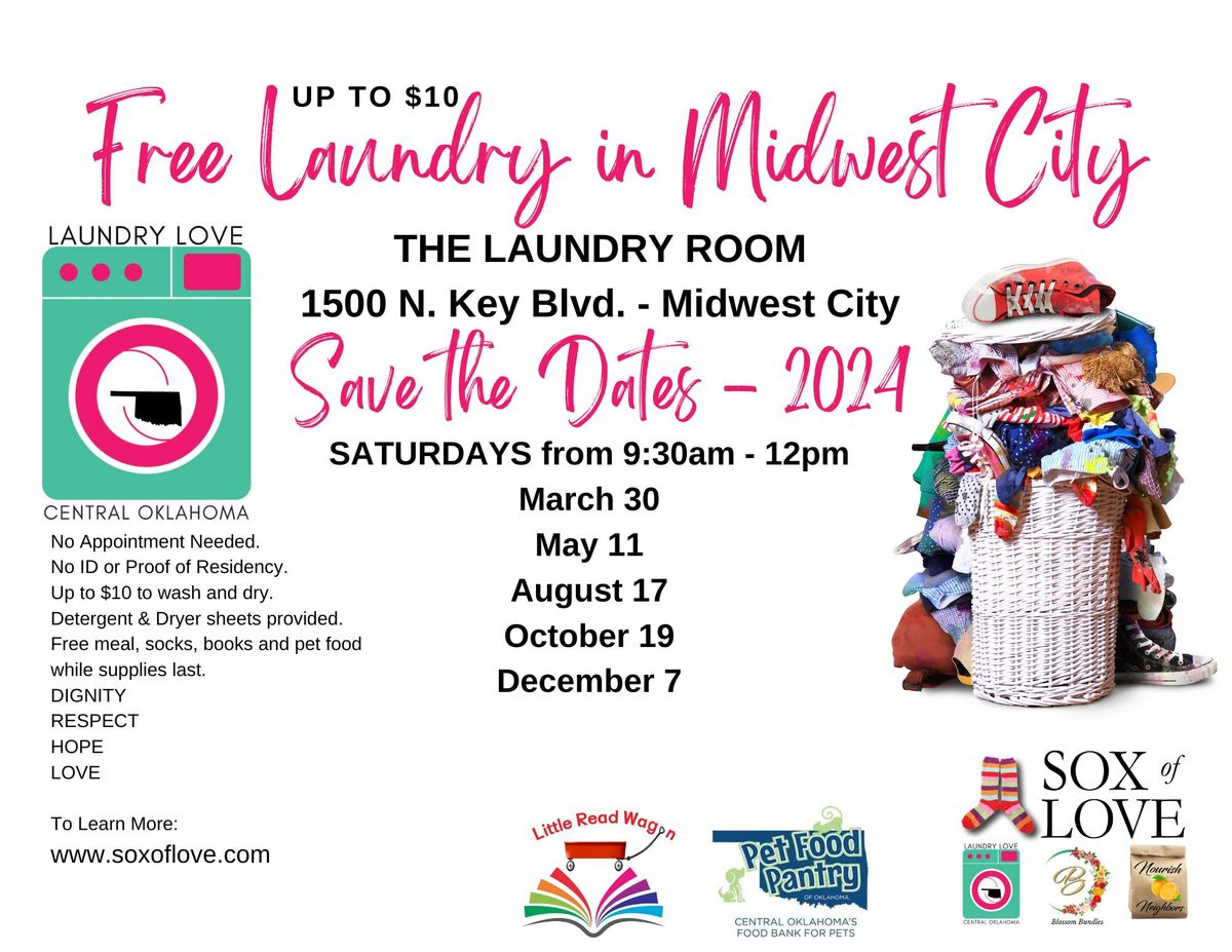 Free Laundry Day - Midwest City - No Appointment Needed