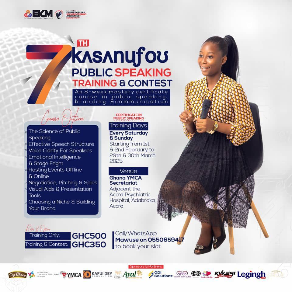 Kasanufo Public Speaking Training and Contest 8-week training