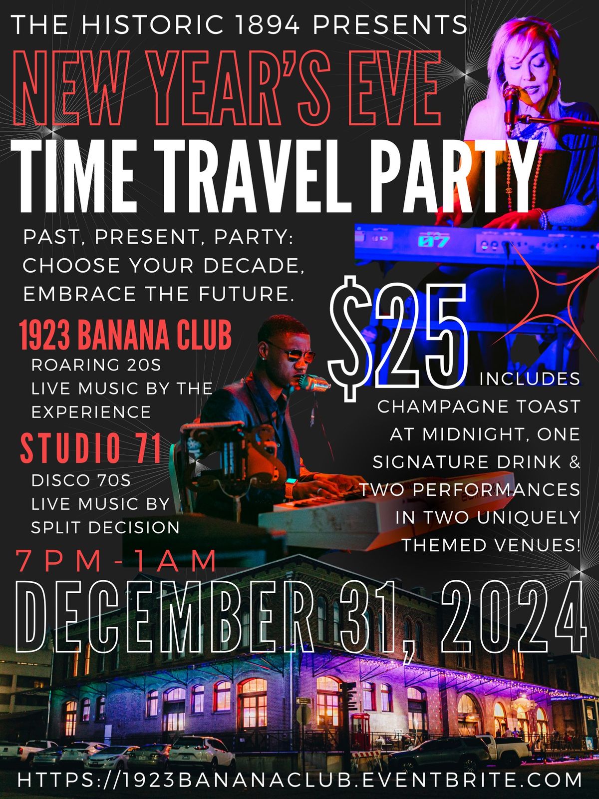 2025 New Year's Eve Time Travel Party