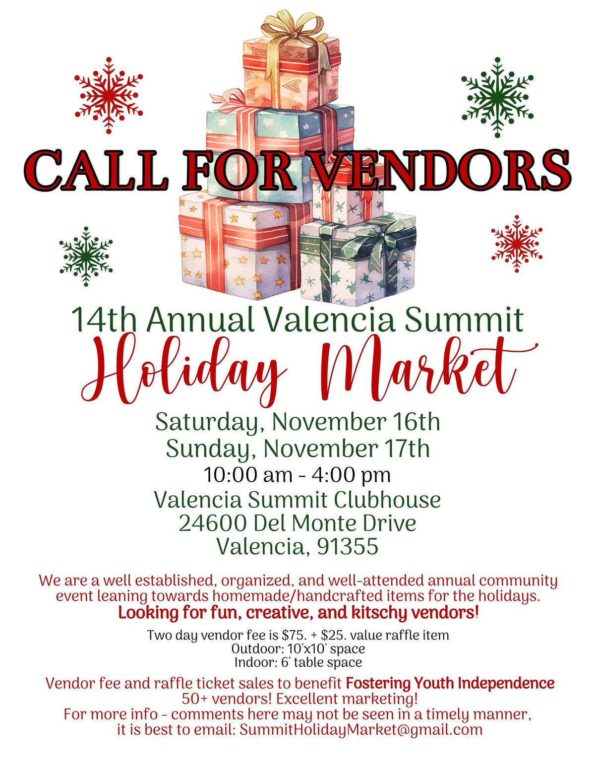 14th Annual Valencia Summit Holiday Market