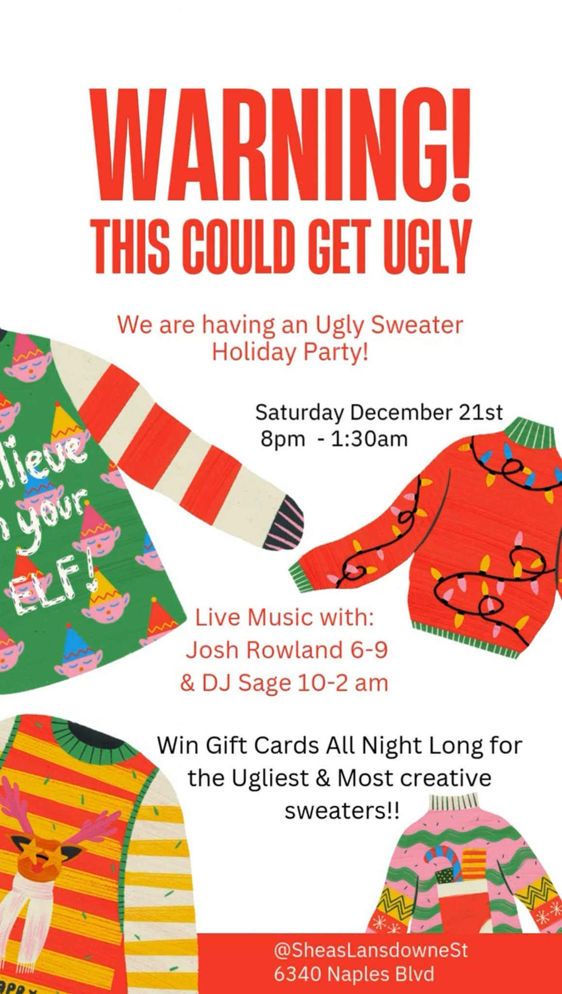 Santa's Ugly Christmas Sweater Party!