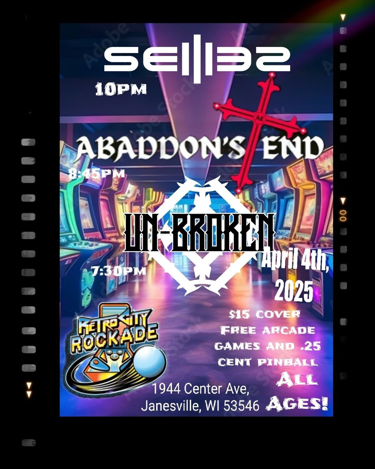 Retro City Rockade Presents: Seilies, Abaddons End, Un-Broken 