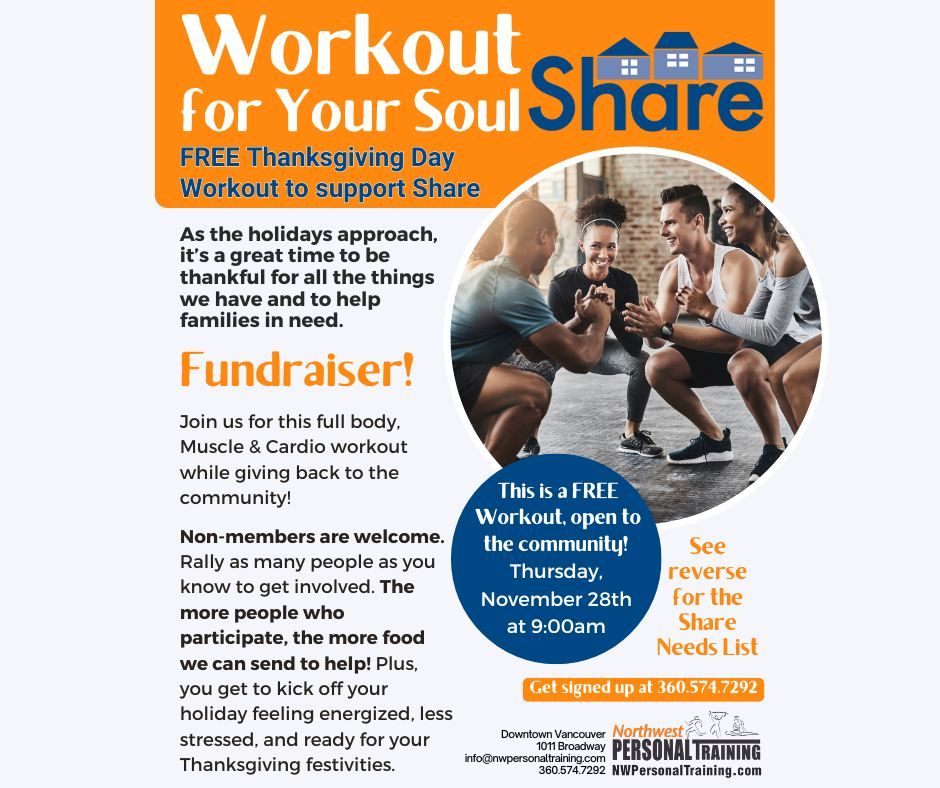 Free Thanksgiving Day Workout + Share Food Drive