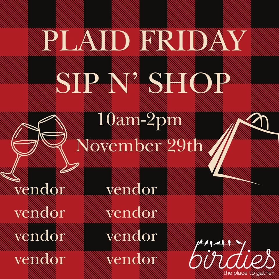 Plaid Friday Sip and Shop