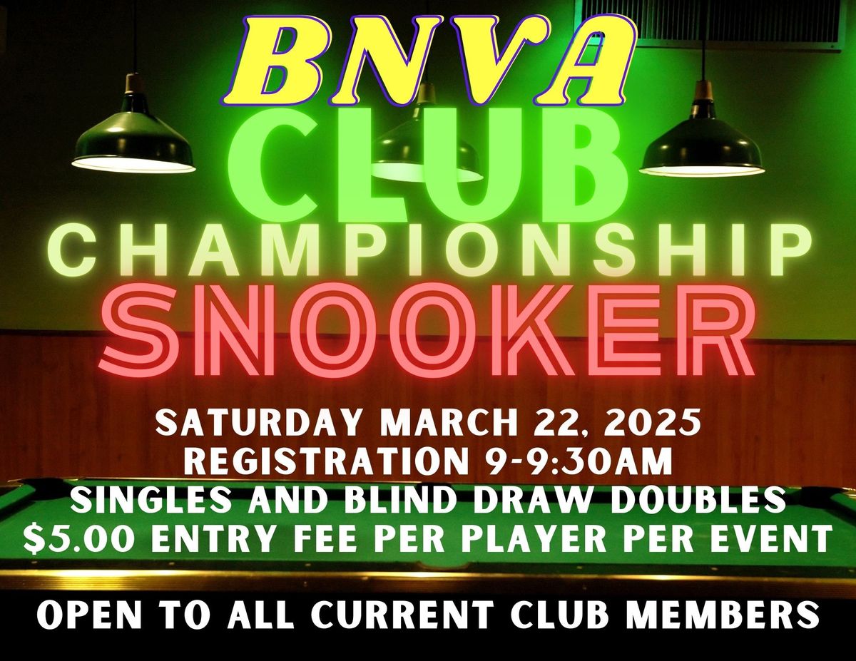 Snooker - Club Championship