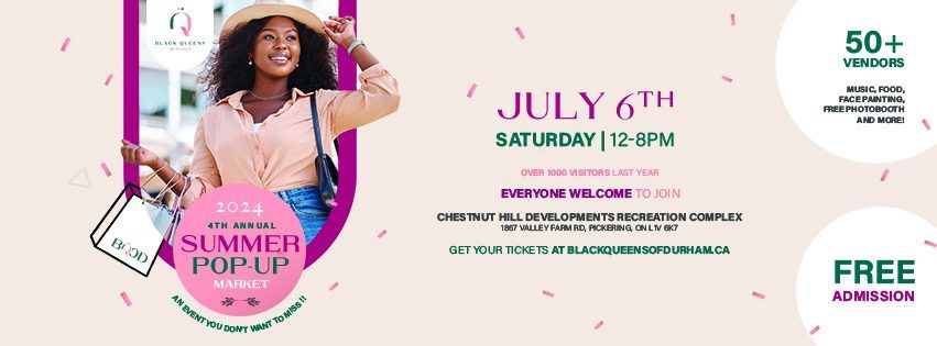 BLACK QUEENS OF DURHAM - SUMMER POP-UP MARKET - PICKERING