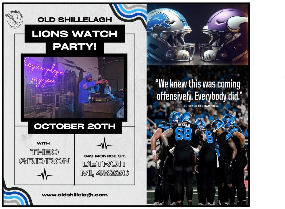 Detroit Lions Watch Party w\/ Theo Gridiron!!