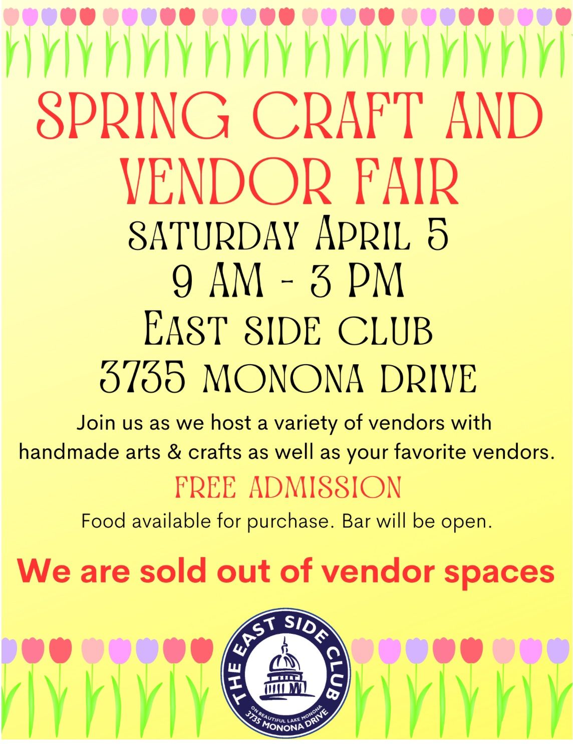 East Side Club Spring Craft and Vendor Fair