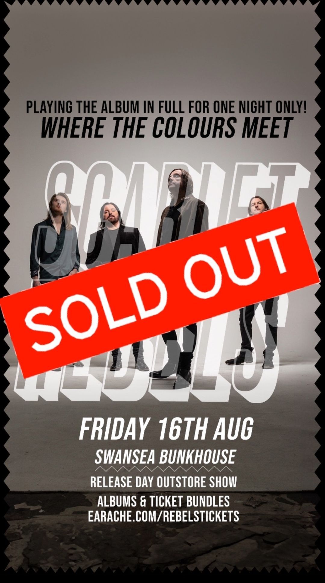 Scarlet Rebels - Where The Colours Meet Album Launch Show - SOLD OUT 