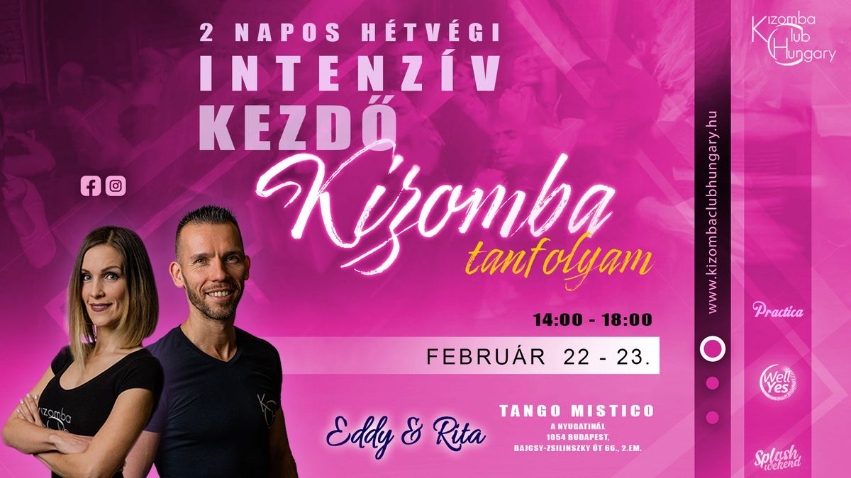 H\u00e9tv\u00e9gi intenz\u00edv Kizomba kezd\u0151 tanfolyam (KCH)-Eddy&Rita