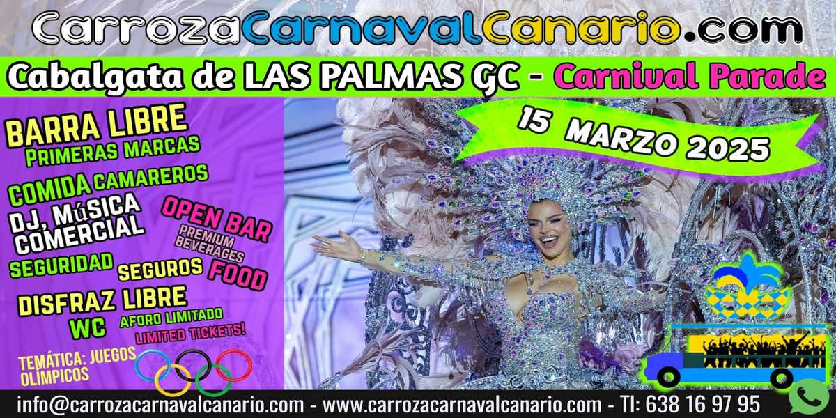 Entradas Carroza Cabalgata Carnaval Las Palmas de Gran Canaria 2025