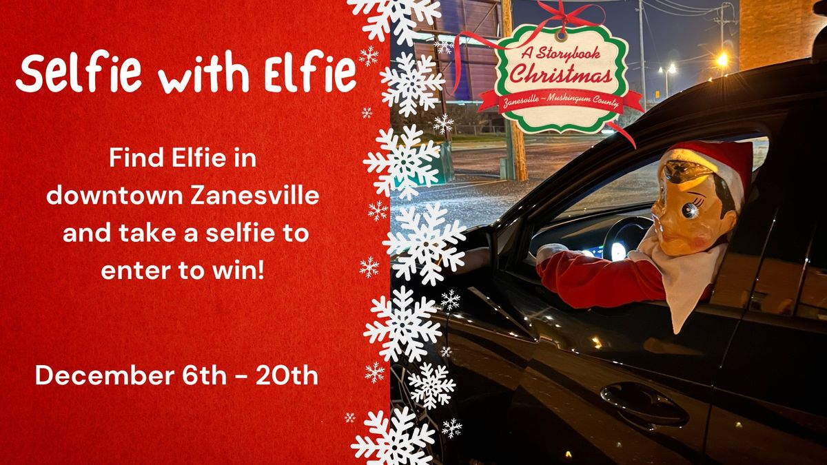 Selfie with Elfie in Downtown Zanesville