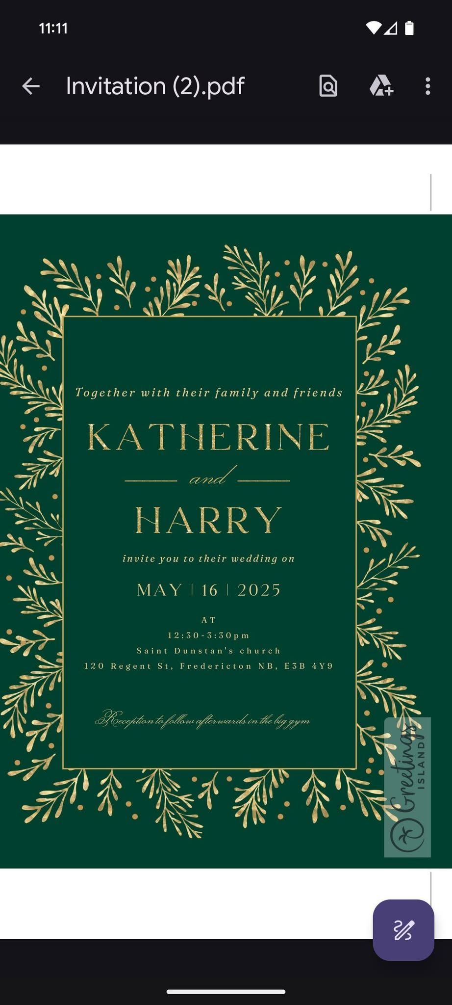 Katti & Harry's Wedding