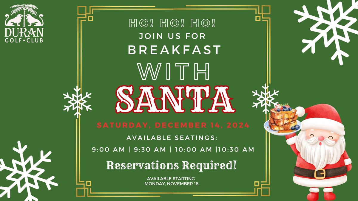 Breakfast with Santa at Duran Golf Club