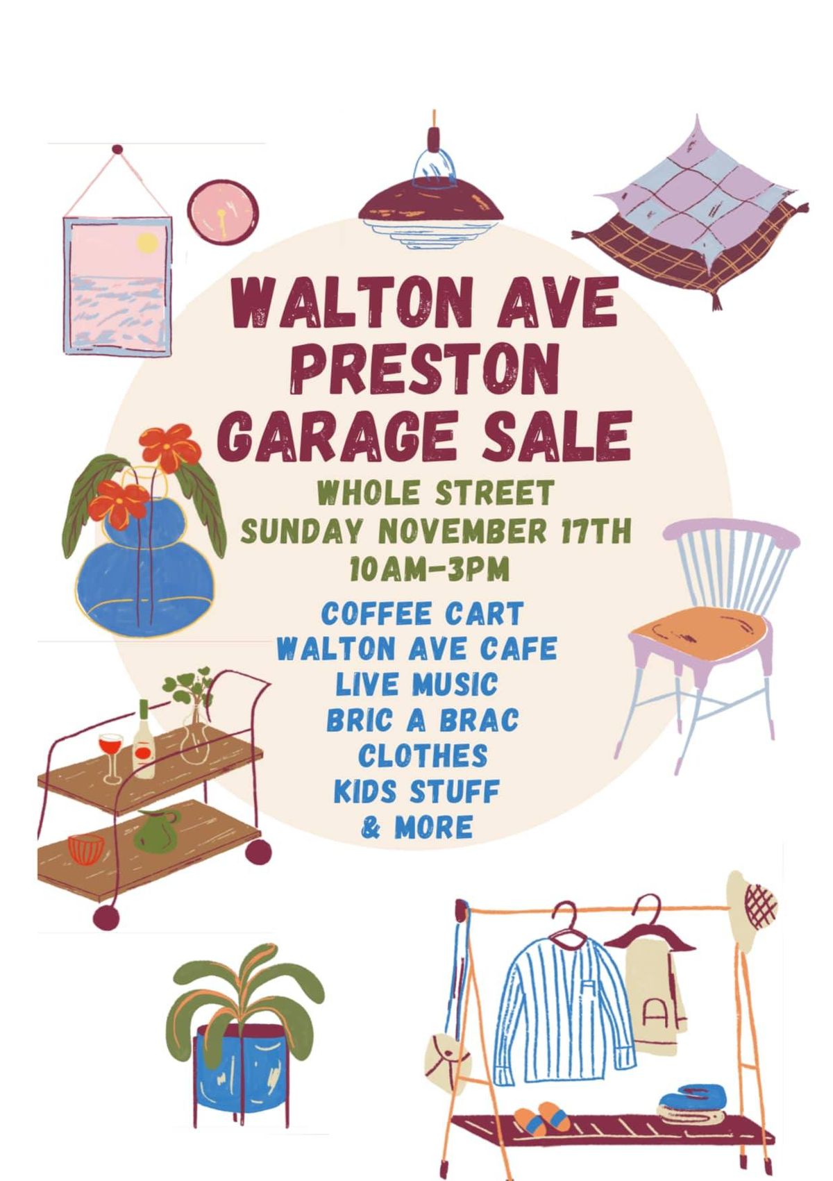 Walton Avenue Preston Whole Street Garage Sale