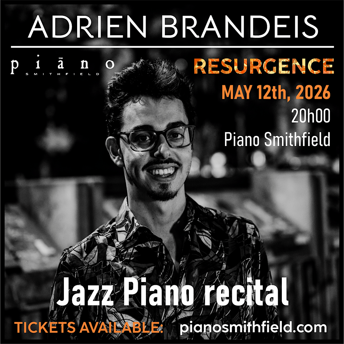 Adrien Brandeis \u2013 \u201cResurgence\u201d - Piano Solo Jazz Recital