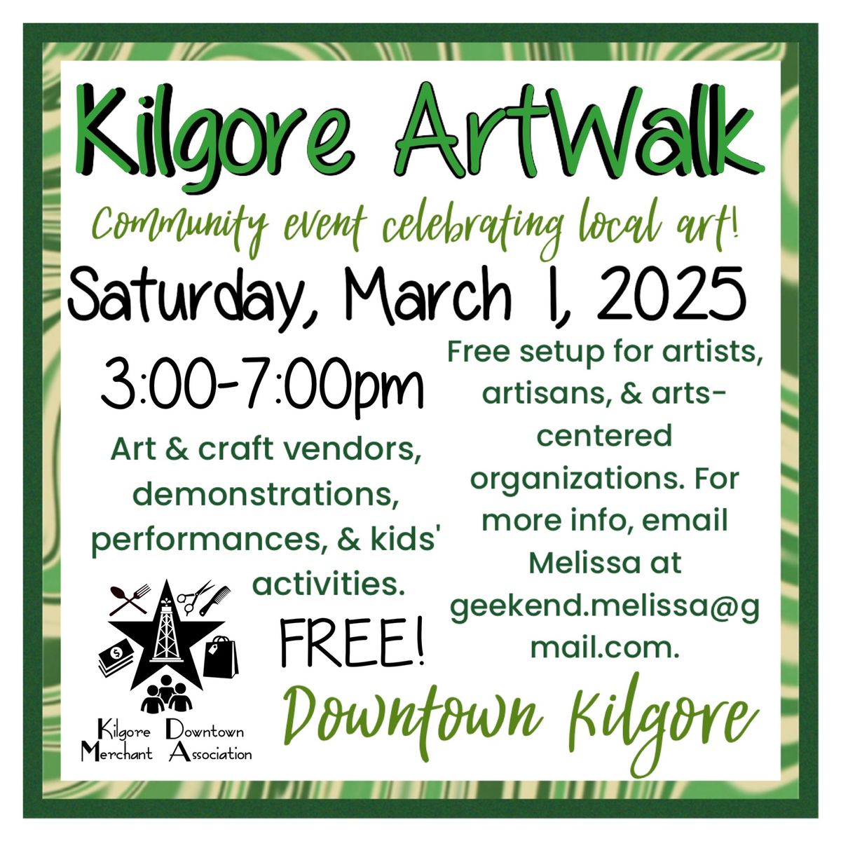 Kilgore ArtWalk: Spring 2025