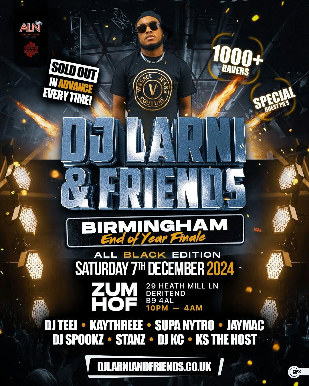 DJ Larni &amp; Friends Birmingham All Black Edition 