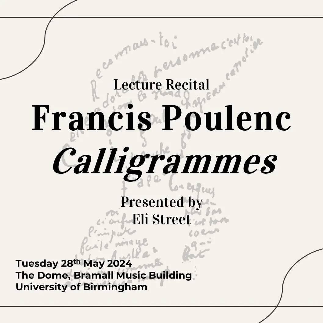 Lecture Recital: Francis Poulenc's Calligrammes