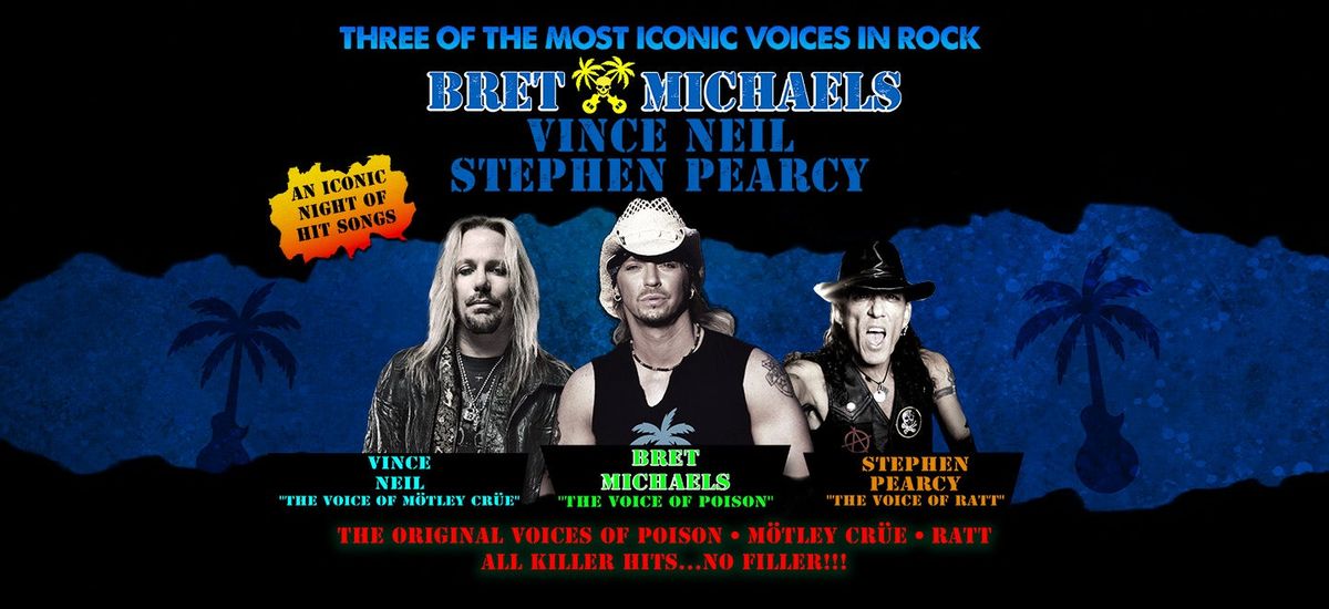 Bret Michaels and Vince Neil at Maine Savings Amphitheater