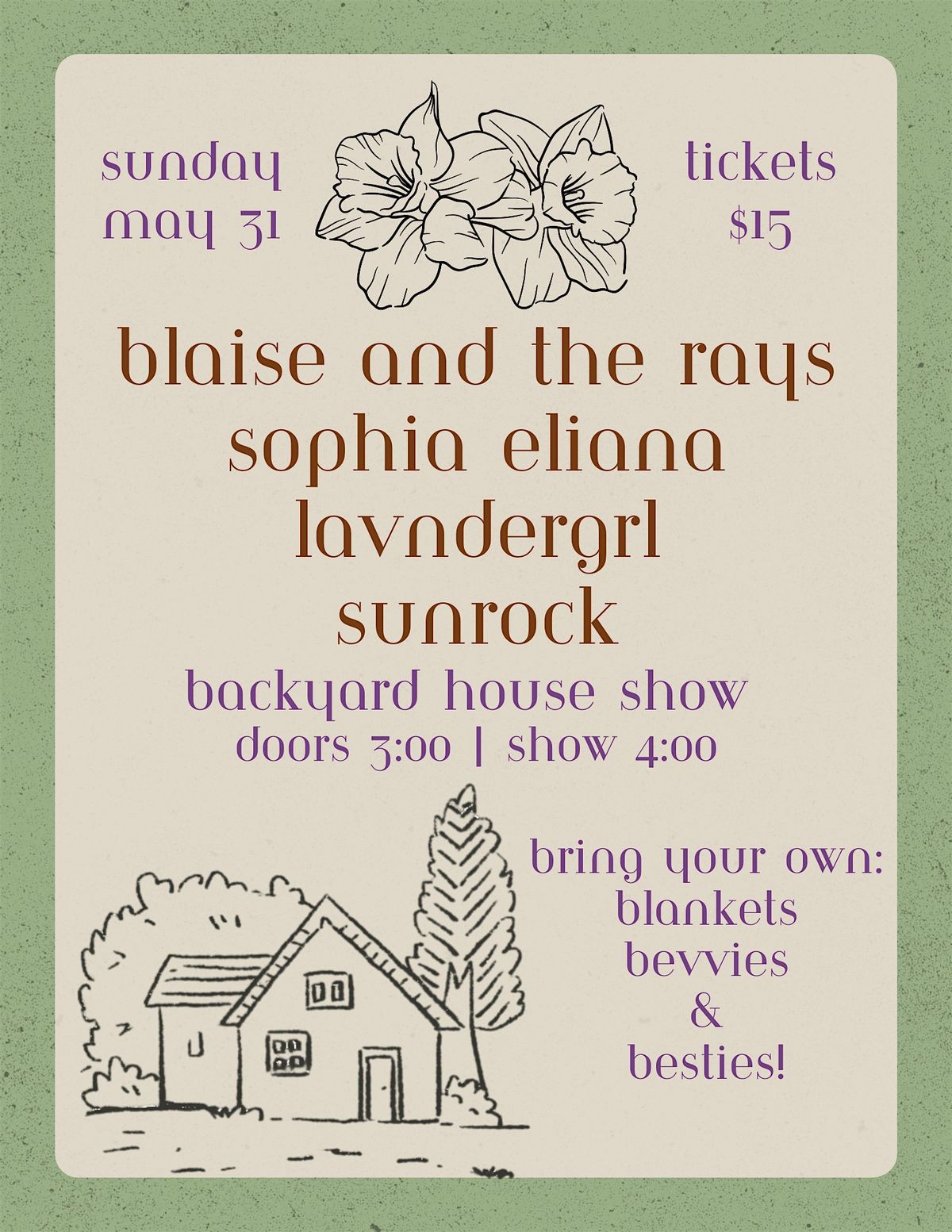 Blaise and the Rays, Sophia Eliana, Lavndergrl, Sunrock