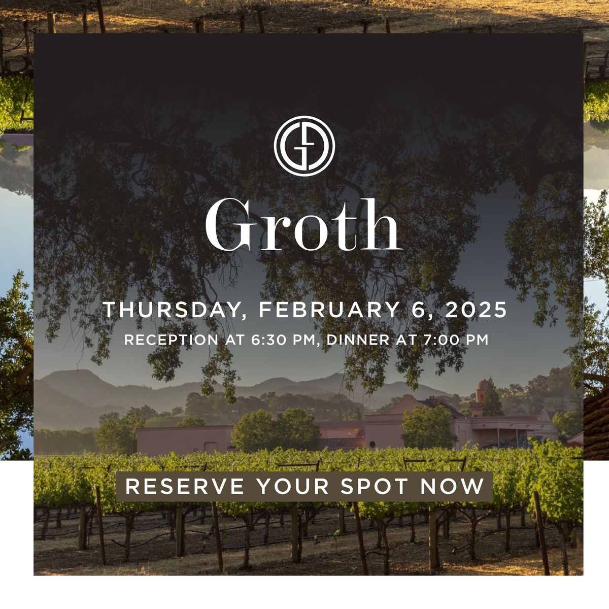 Groth Wine Dinner at the Experience Salon 