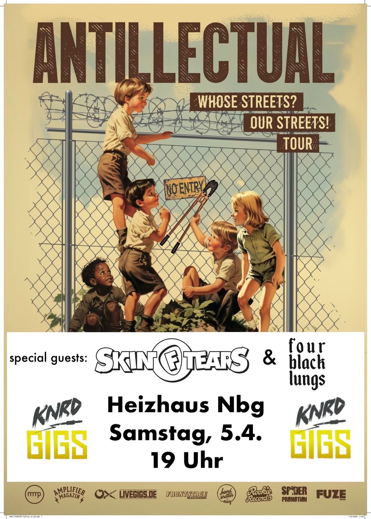 KNRD Gig: Antillectual (NL) + Skin of tears + Four Black Lungs