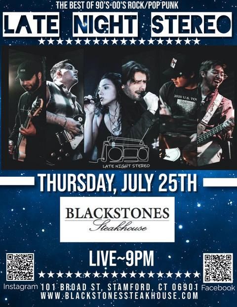 Live at Blackstones Steakhouse (Outdoor Patio)