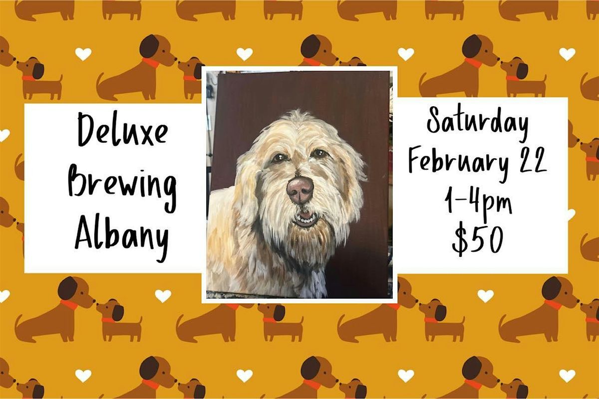 Paint Your Pet class at Deluxe Brewing in Albany, OR