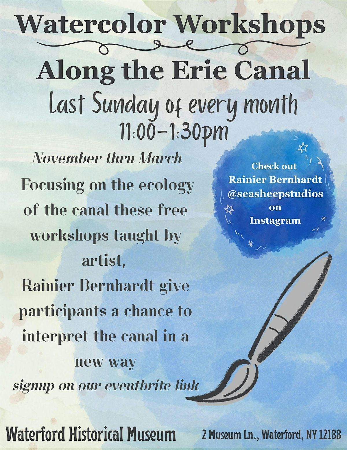Canal Watercolor Workshop with Rainier Bernhardt