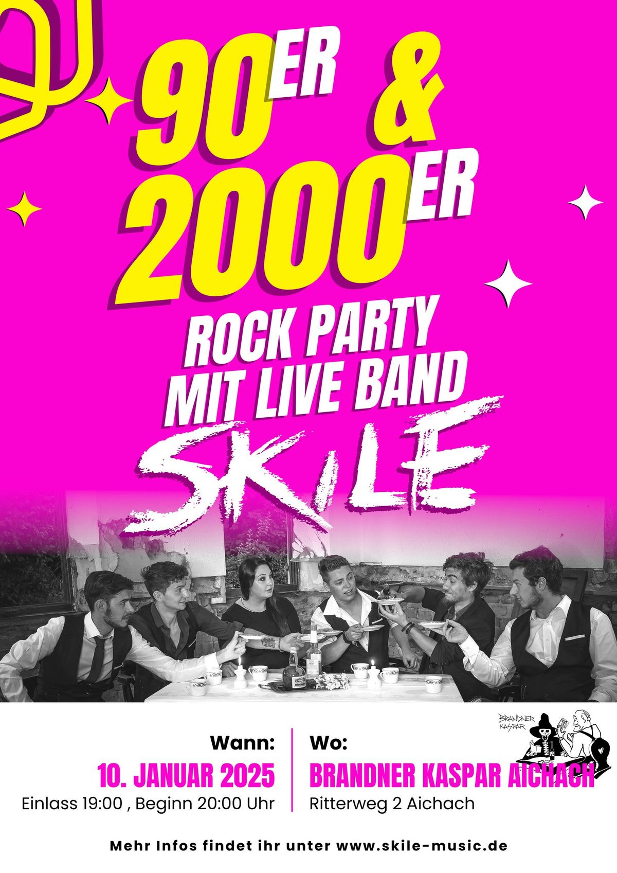 90er & 2000er Rock Party im Brander Kaspar Aichach mit SKILE