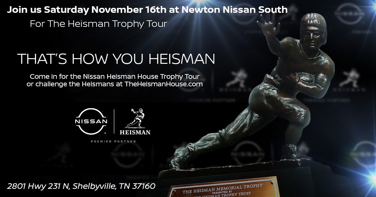 Heisman Trophy Tour Coming to Newton Nissan South!