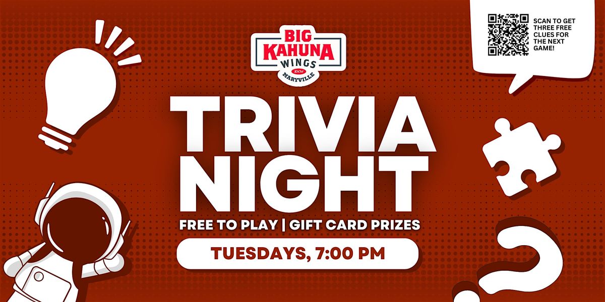 Maryville Trivia Night | Big Kahuna Wings Maryville