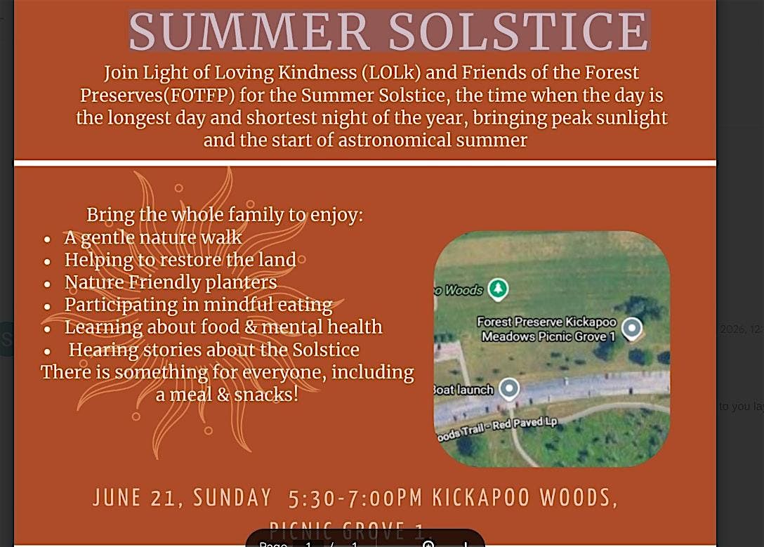 SUMMER SOLSTICE: A Community Gathering in Nature