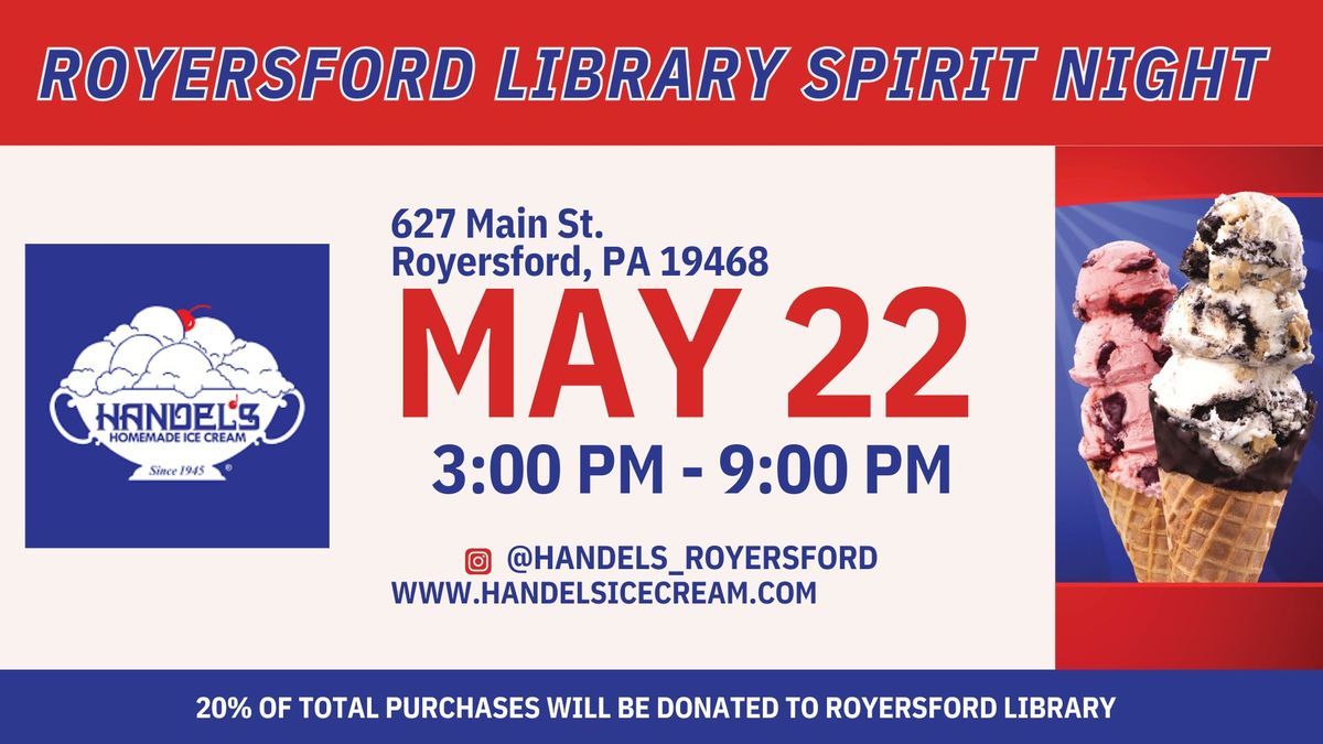 Royersford Library Spirit Day at Handel's Homemade Ice Cream