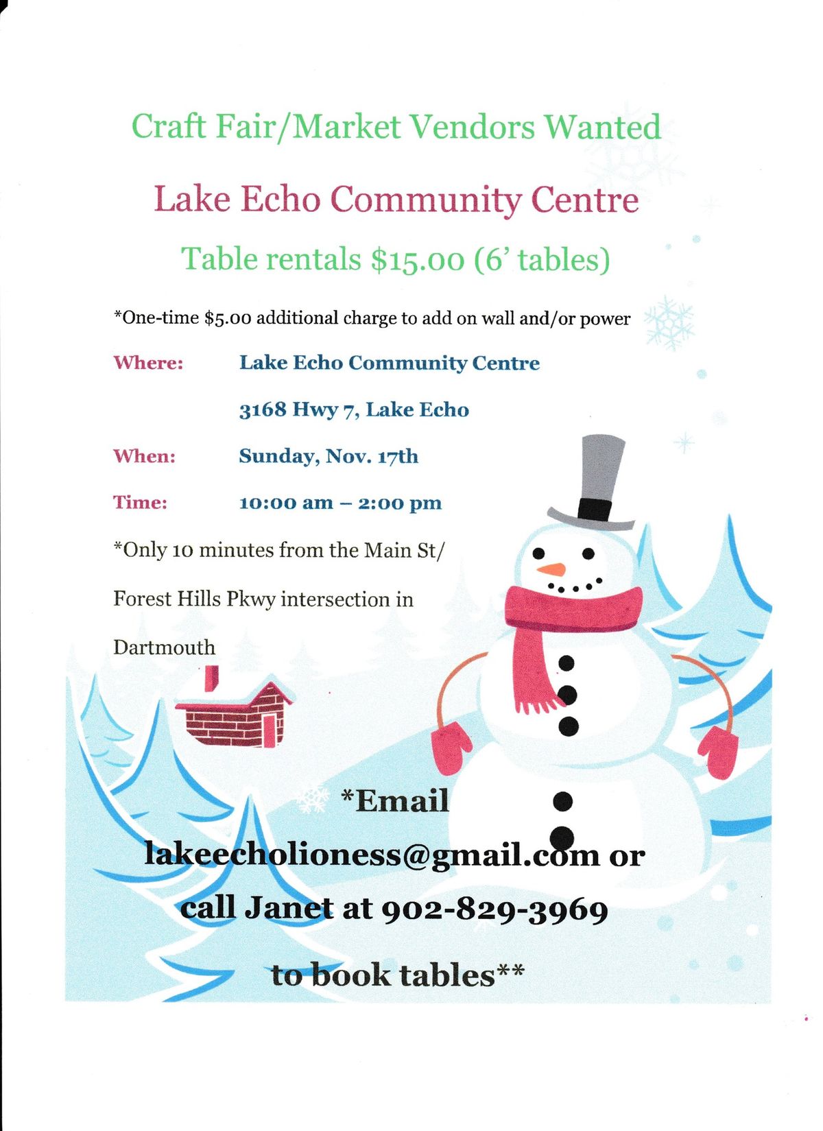 Lake Echo Craft Fair\/Market