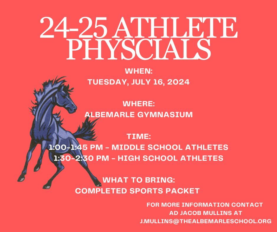 Albemarle Athletics Physicals