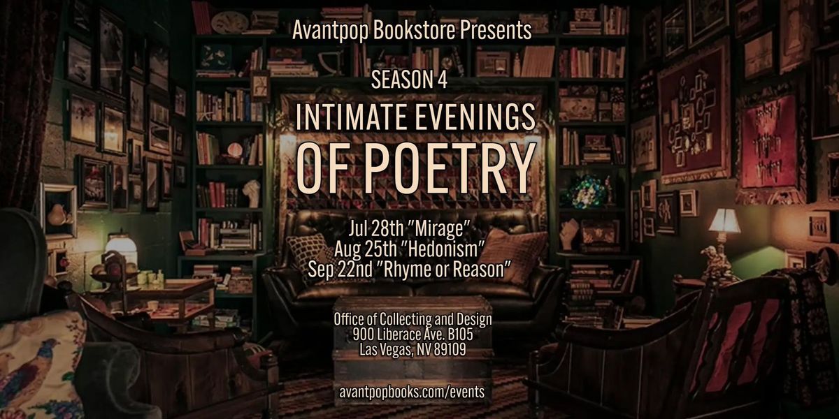 Avantpop Bookstore Presents Season 4 Intimate Evening of Poetry - "MIRAGE"