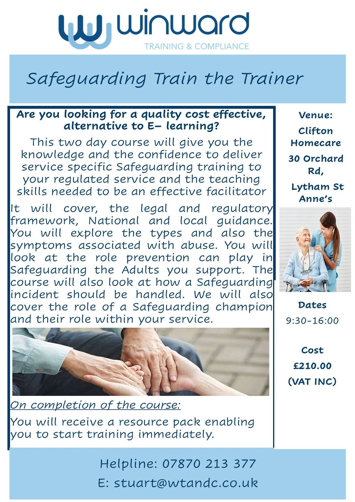 Safeguarding Train the Trainer 2 Day workshop.