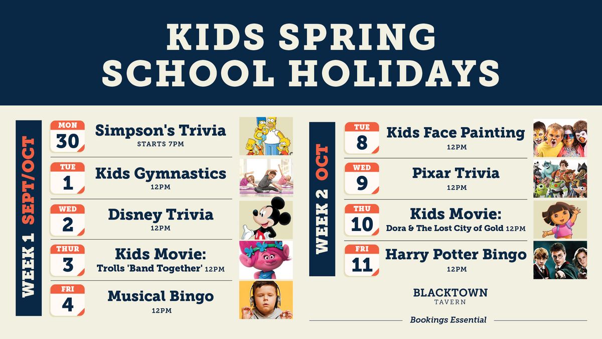 Spring School Holidays | Blacktown Tavern